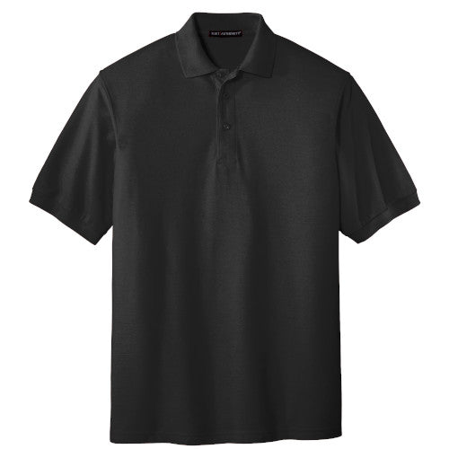 Black Port Authority Silk Touch Polo With Logo