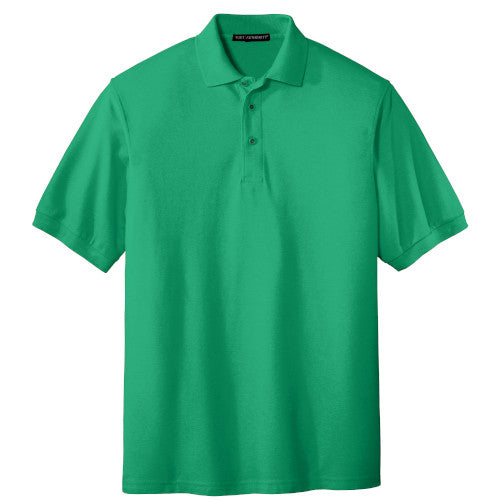 Court Green Port Authority Silk Touch Polo With Logo