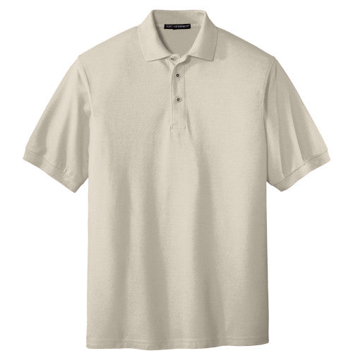 Light Stone Port Authority Silk Touch Polo With Logo