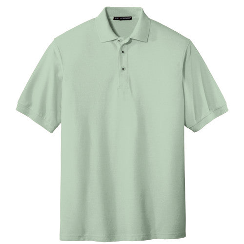 Mint Green Port Authority Silk Touch Polo With Logo