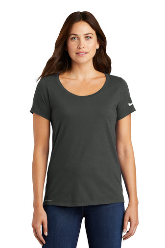 Custom Nike Dri-FIT Ladies Cotton Feel T-Shirt with logo