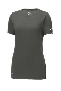 Anthracite Custom Nike Dri-FIT Ladies Cotton Feel T-Shirt