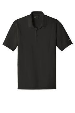 Anthracite Nike Dri-FIT Players Polo with Flat Knit Collar With Logo