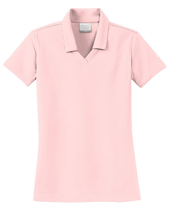 Arctic Pink Nike Ladies Dri-FIT Micro Pique Polo With Logo