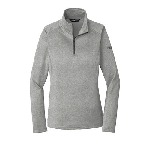 Asphalt Grey Heather Custom The North Face Ladies Tech Quarter Zip Fleece Jacket