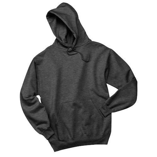 Black Heather Custom Jerzees Hooded Sweatshirt