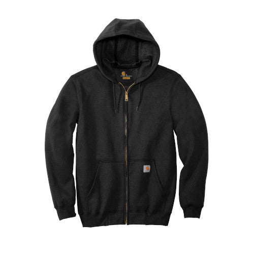 Black Custom Carhartt Midweight Hooded Zip - Front Sweatshirt