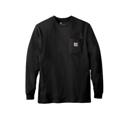 Black Custom Carhartt Workwear Pocket Long Sleeve T-Shirt