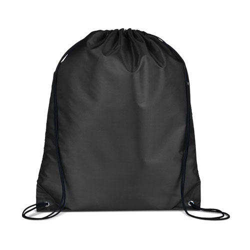Black Custom Drawstring Backpack