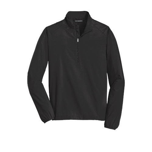 Black Custom Half Zip Windshirt Jacket