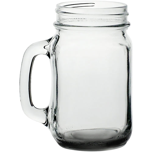 16oz Glass Mason Jar With Handle — Custom Logo USA