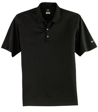 Black Nike Dri-FIT Textured Polo With Logo