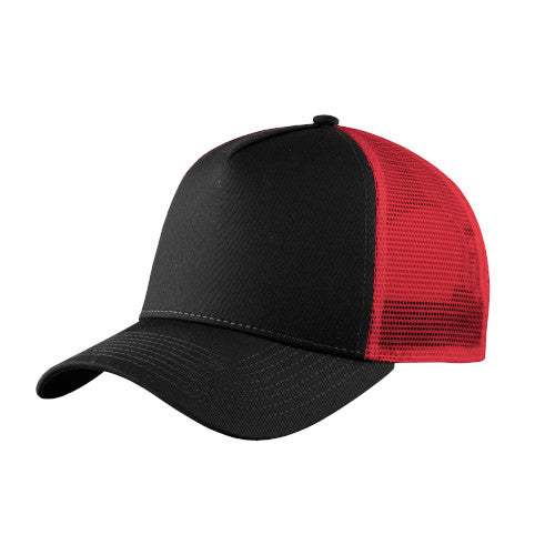 Black/ Scarlet Custom New Era Snapback Trucker Cap