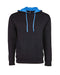 Black/ Turquoise Custom Next Level Unisex French Terry Pullover Hoody