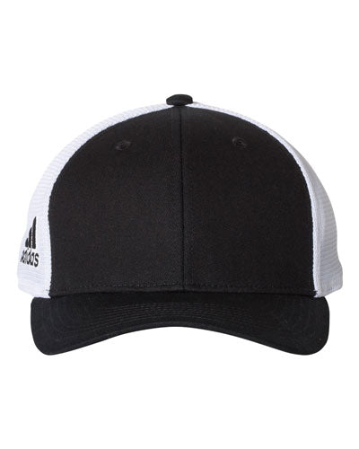 Black/ White Custom Adidas - Mesh Back Colorblocked Cap