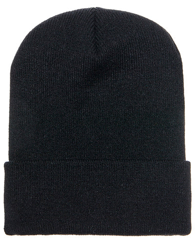 Black Custom Yupoong Knit Cap
