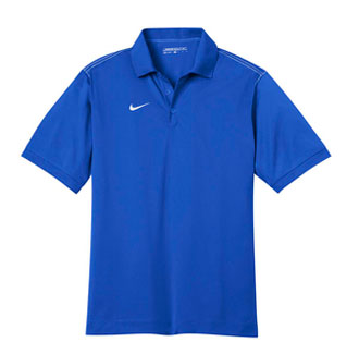 Blue Sapphire Nike Dri-FIT Sport Swoosh Pique Polo With Logo