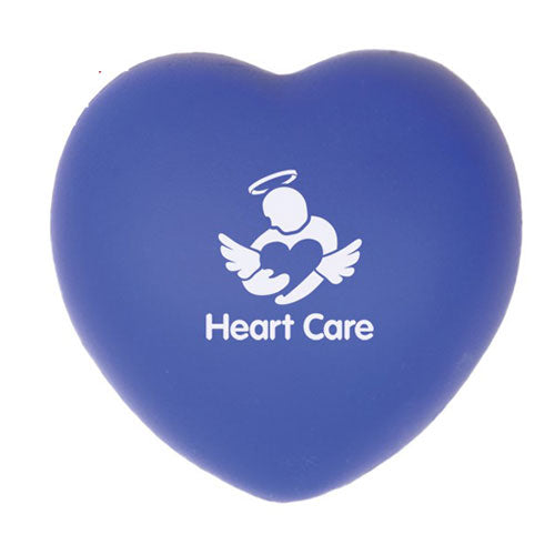 Blue Custom Heart Stress Ball