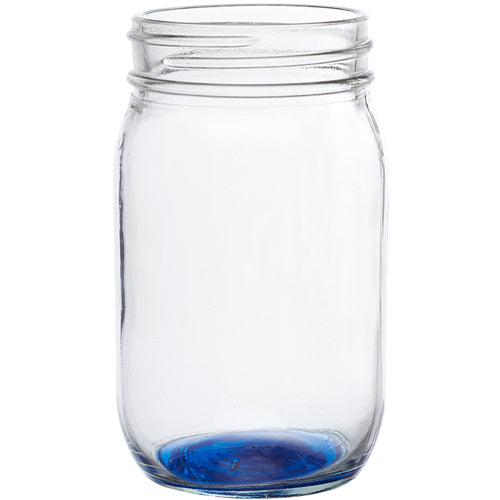 Blue Custom 16oz Mason Jar Drinking Glass