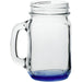 Blue Custom 16oz Glass Mason Jar With Handle