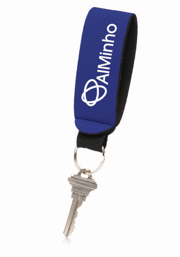 Blue Custom Neoprene Strap Keychain