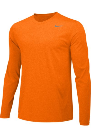 long sleeve orange nike shirt
