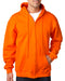 Bright Orange Custom American Made Zip Sweatshirt