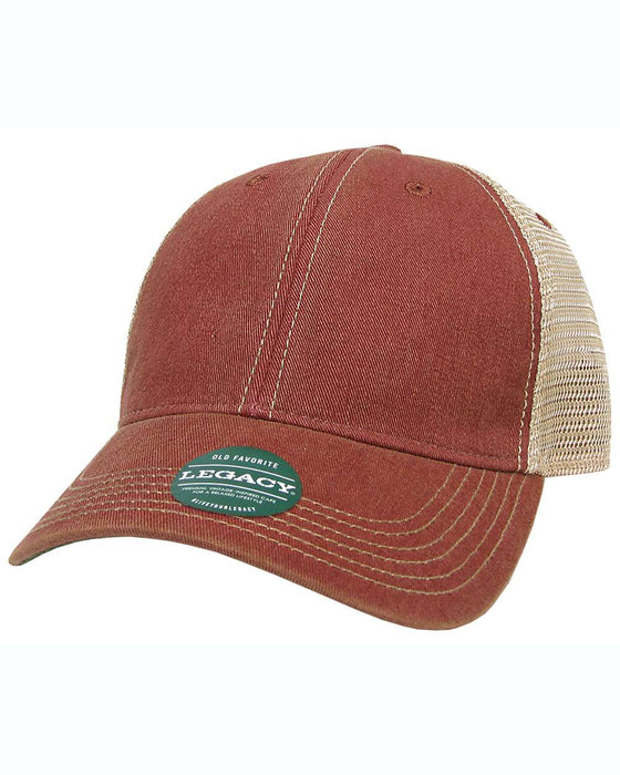 Cardinal-Khaki Custom LEGACY - Old Favorite Trucker Hat