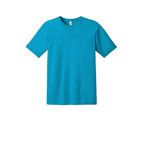 Caribbean Blue Custom Anvil Cotton T Shirt