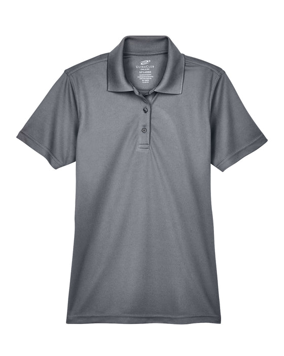Charcoal Ladies Dry Wicking Polo With Logo