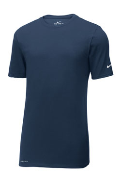 College Navy Custom Nike Cotton T-Shirt