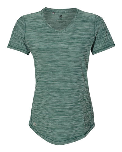 Collegiate Green Custom Adidas - Women's Melange Tech T- Shirt
