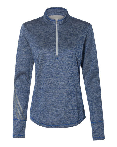 Adidas Women's Brushed Terry Heather Quarter Zip Pullover — Custom