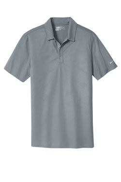 Cool Grey Nike Dri-FIT Embossed Tri-Blade Polo With Logo