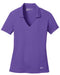 Court Purple Nike Ladies Dri-FIT Vertical Mesh Polo With Logo