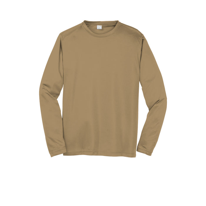 Coyote Brown Custom Long Sleeve Dry Performance T-Shirt