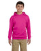 Cyber Pink Custom Jerzees Youth Hooded Sweatshirt