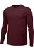 Deep Maroon Custom Nike Dri-FIT Long Sleeve T-Shirt