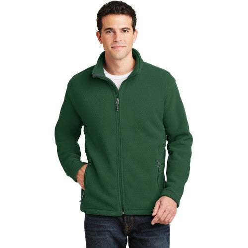 Forest Green Custom Full Zip Fleece Jacket Sweatshirt with logo