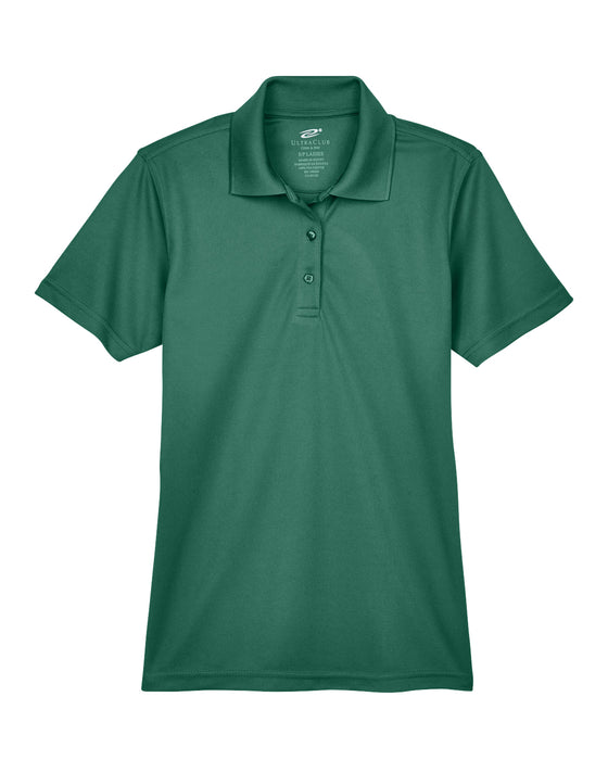 Forest Green Ladies Dry Wicking Polo With Logo