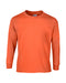 Safety Orange Custom Gildan Long Sleeve T-Shirt