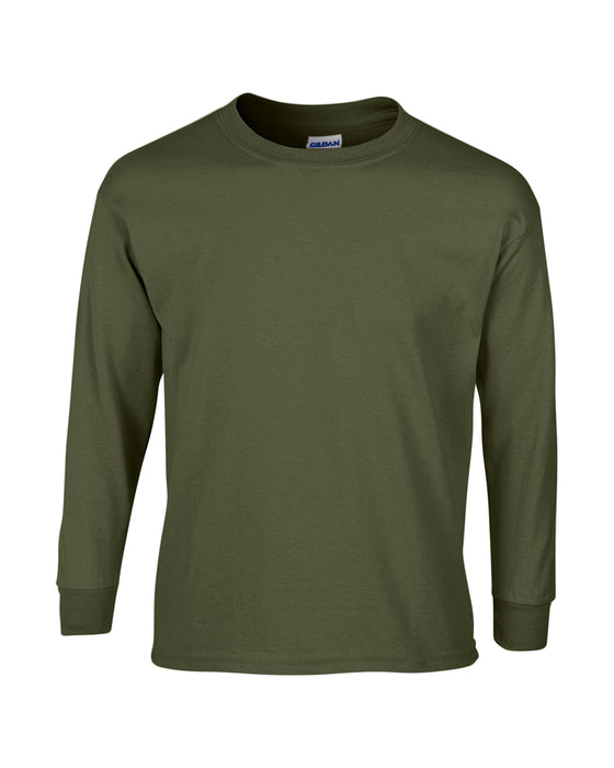 Military Green Custom Gildan Long Sleeve T-Shirt