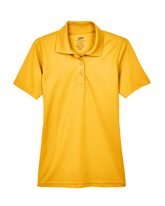 Gold Ladies Dry Wicking Polo With Logo