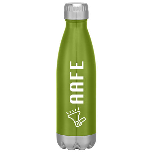 Green Custom Cola Shaped Stainless Steel Bottle