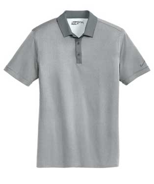 Grey Heather Nike Dri-FIT Heather Pique Modern Fit Polo With Logo