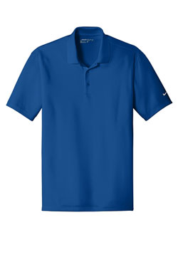 Gym Blue Nike Dri-FIT Players Polo with Flat Knit Collar With Logo