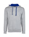 Heather Grey/ Royal Custom Next Level Unisex French Terry Pullover Hoody