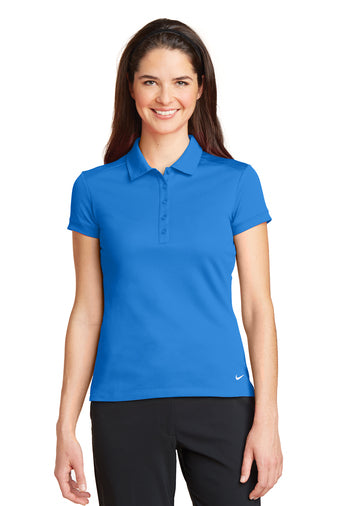 Nike Ladies Dri-FIT Solid Icon Pique Modern Fit Polo With Logo