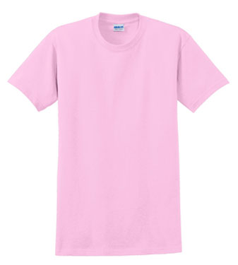 Light Pink Custom Gildan Ultra Cotton T-Shirt