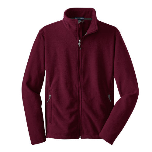 Maroon Custom Full Zip Fleece Jacket Sweatshirt